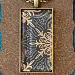 Handmade necklace, tray pendant